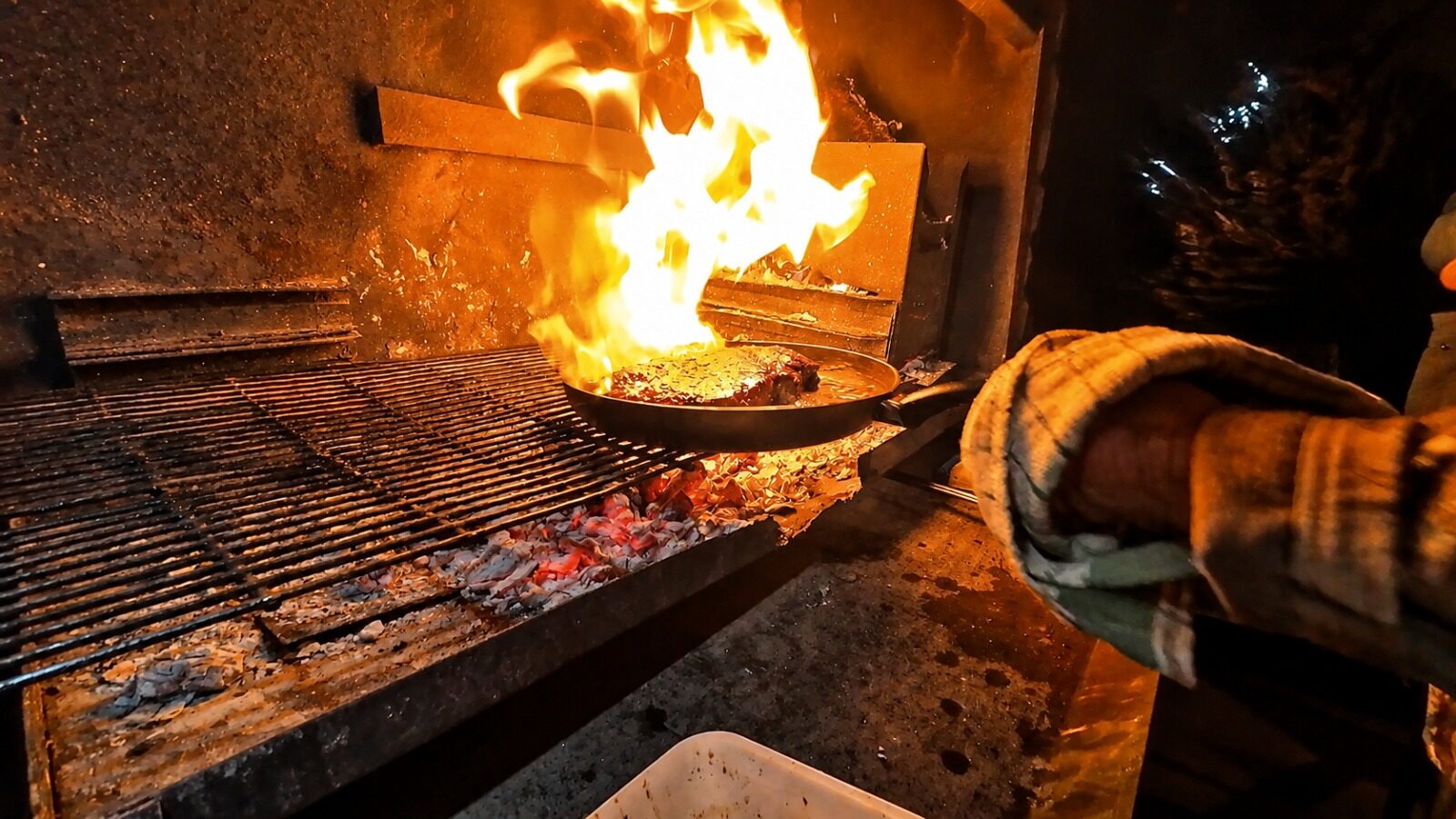 Cooking over the fire
