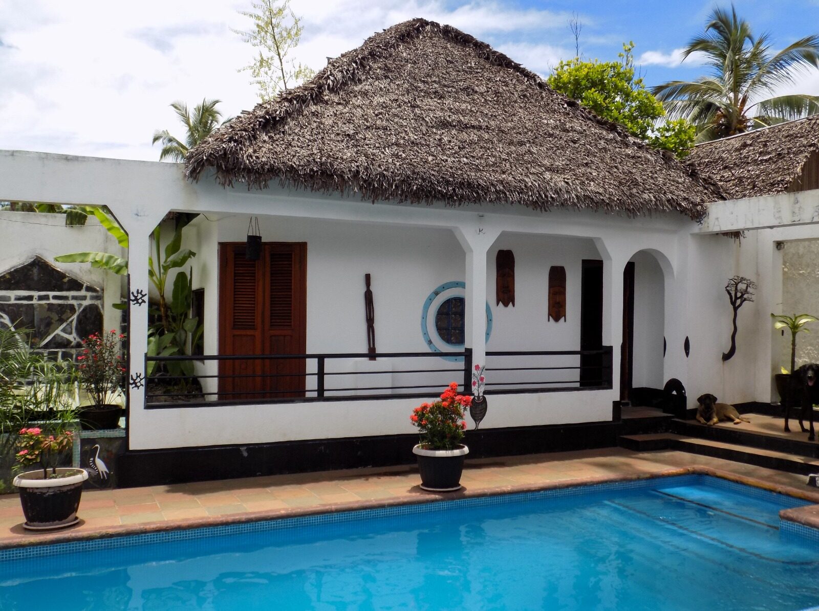 A villa and its pool