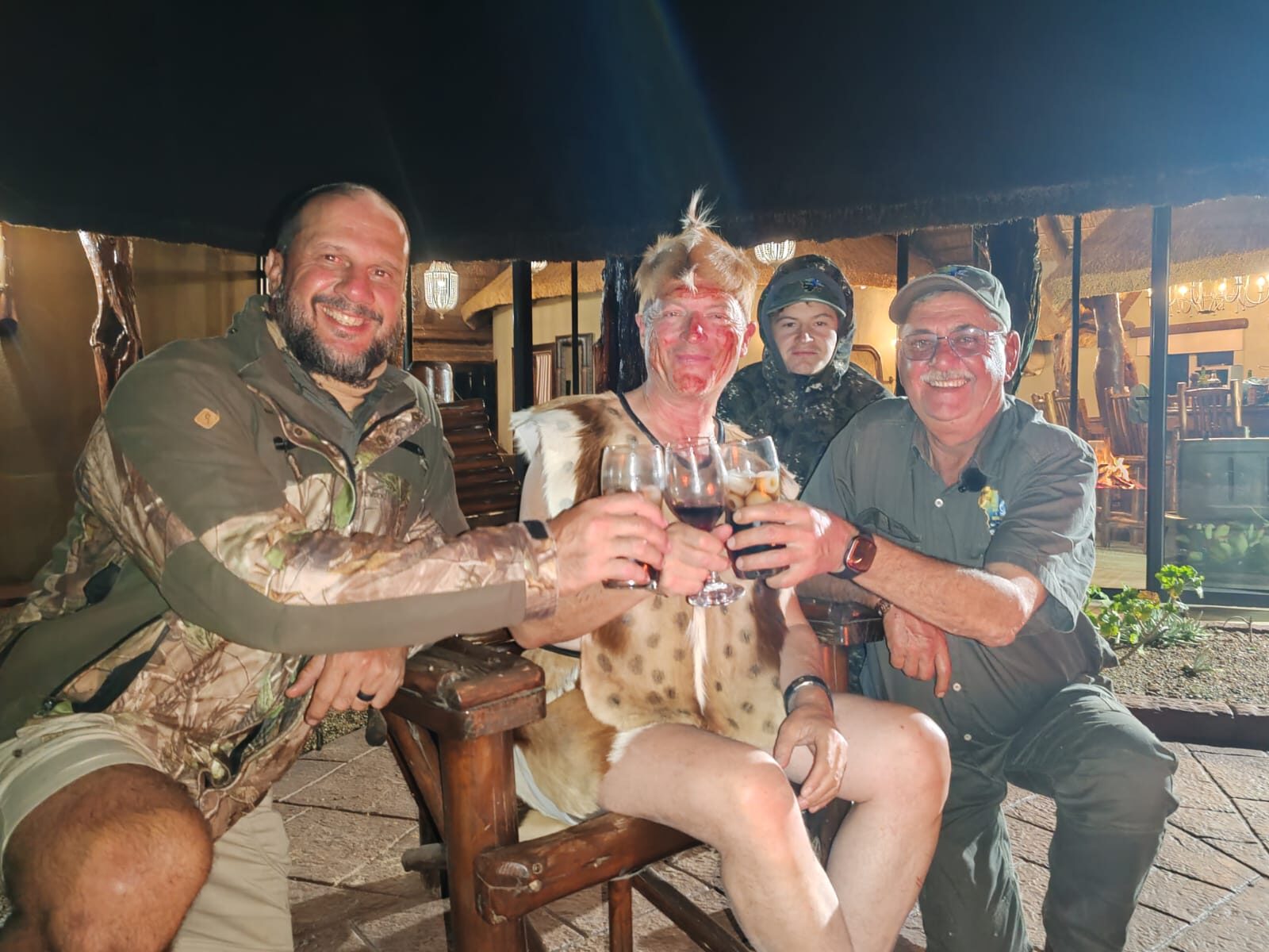 A toast after the day's hunt
