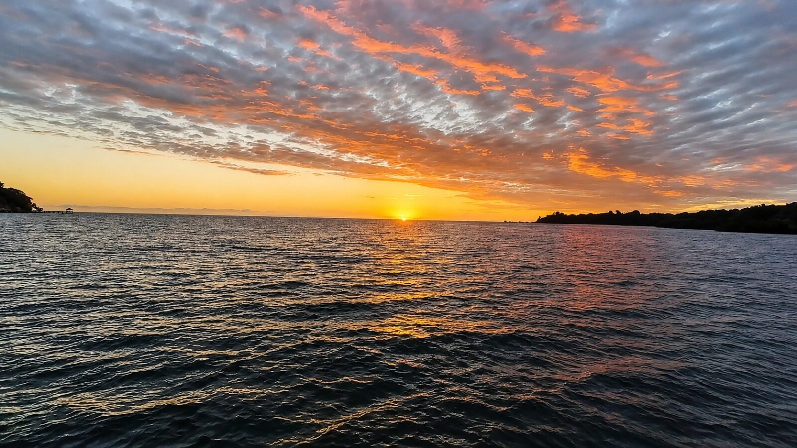 Sunset from the boat