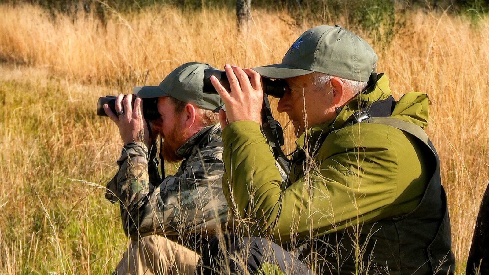 Glassing the slopes for a kudu bull.
