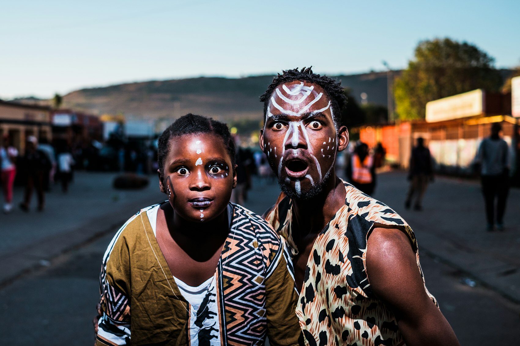 Performers in traditional dress at a cultural gathering in South Africa