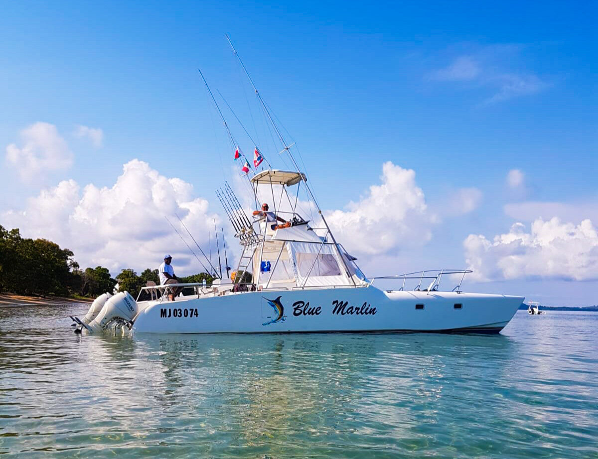 A sportfishing boat off Nosy Be