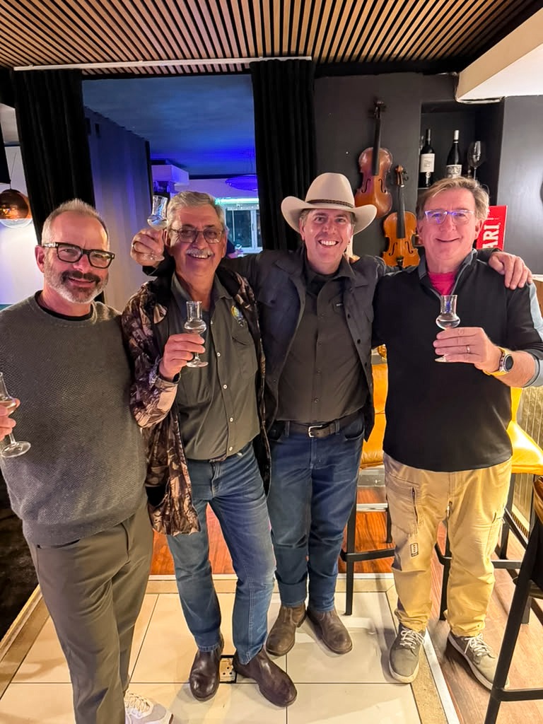 Guests at a wine lounge during a South Africa safari trip
