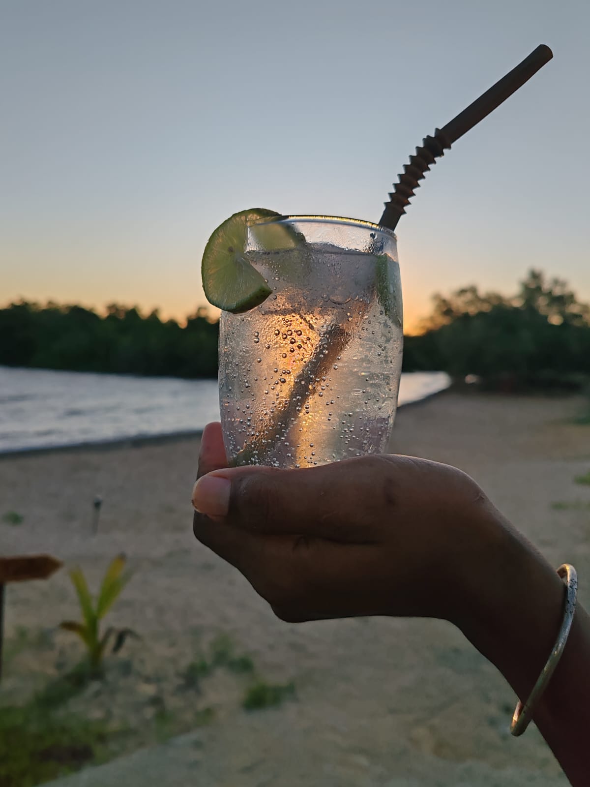 A sundowner drink on the beach at Nosy Be