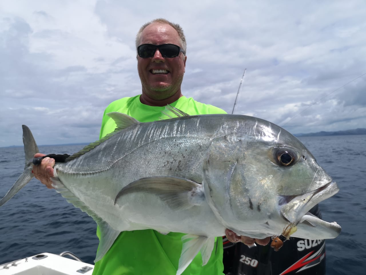 A giant trevally caught off Nosy Be